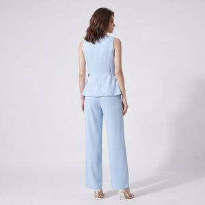 Sleeveless Vest Wide Leg Set WHD0605002-260348