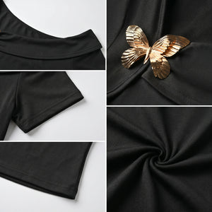 Butterfly Detail Off-Shoulder Top WHD0605004-250365