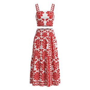Floral Crop Top Skirt Set WHD0605007-250451