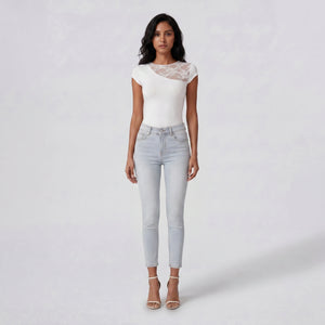 Lace Panel Fitted Bodysuit WHD0605009-250315