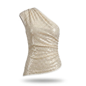 Sequin One-Shoulder Top WHD0605010-250379