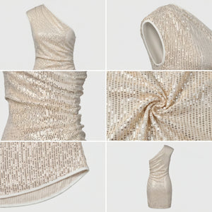 Sequin One-Shoulder Top WHD0605010-250379