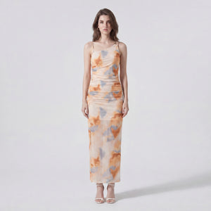 Asymmetric Printed Maxi Dress WHD0605016-2503119