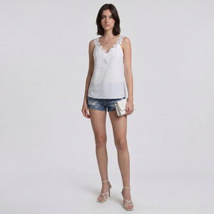 Floral Lace Trim Cami Top WHD0605020-2363
