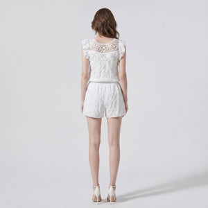 Eyelet Ruffle Sleeve Blouse WHD0605021-250705-250705