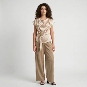 Satin Wrap Sleeveless Top WHD0605036-S-2604148