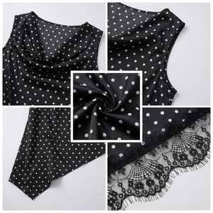Polka Dot Lace Top WHD0605039-S-2604200