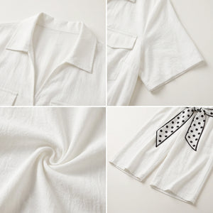 Belted Wide Leg Jumpsuit WHD0605054-S-251287