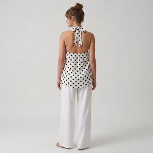 Polka Dot Halter Top WHD0605055-S-2602136