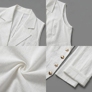 Tailored Vest Wide Leg Set WHD0605056-S-2603117