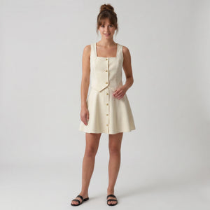 Women's Two-Piece Look Square Neck A-Line Mini Dress WHD0605060-S-251275