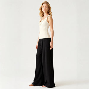 Cowl Neck Ring Detail Top WHD0605063-S-2512107