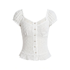 Smocked Puff Sleeve Top WHD0605068-S-251082