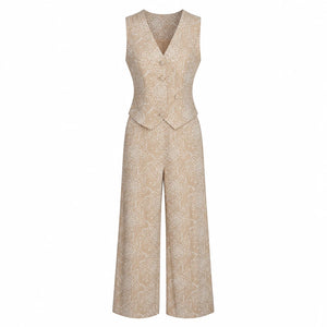 Printed Wide-Leg Jumpsuit WHD0605073-S-251168