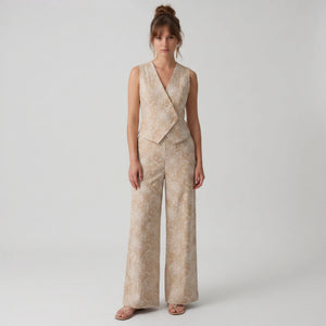 Printed Wide-Leg Jumpsuit WHD0605073-S-251168
