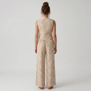 Printed Wide-Leg Jumpsuit WHD0605073-S-251168