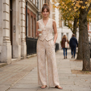 Printed Wide-Leg Jumpsuit WHD0605073-S-251168