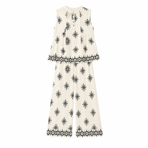 Printed Sleeveless Matching Set WHD0605075-S-2504126