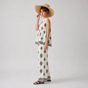 Printed Sleeveless Matching Set WHD0605075-S-2504126