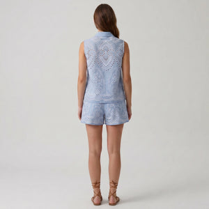 Eyelet Embroidered Short Set WHD0605077-S-2505134