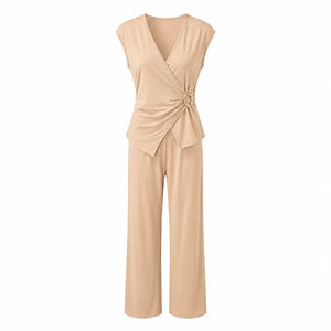 Twist Front Wide-Leg Set WHD0605081-JB-10172