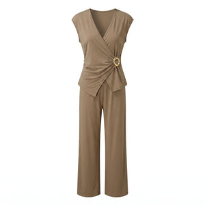 Twist Front Wide-Leg Set WHD0605081-JB-10172