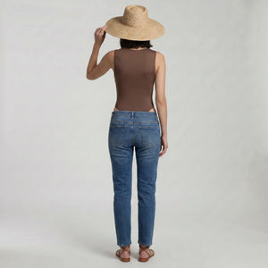 Brown Ring-Detail Bodysuit WHD0605088-S-260147