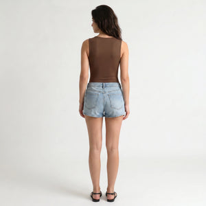 Brown Floral-Detail Bodysuit WHD0605089-S-2512163