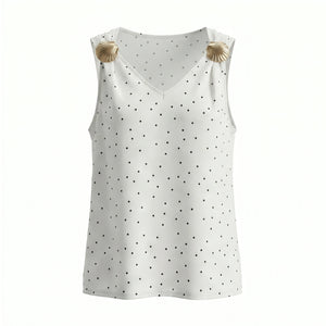 Polka Dot Shell-Detail Cami Top WHD0605095-S-2601284