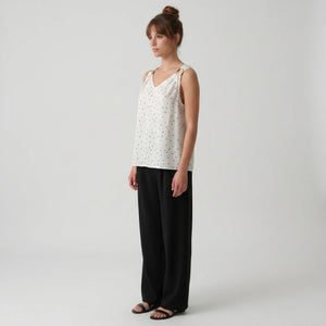 Polka Dot Shell-Detail Cami Top WHD0605095-S-2601284