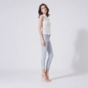 Mandarin Collar Lace Vest Top WHD0605096-S-2604129