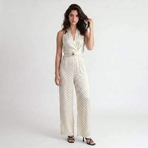 Polka Dot Halter Jumpsuit WHD0605104-S-250946