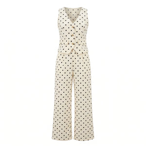 Polka Dot Vest Pants Set WHD0605109-S-260402