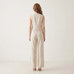 Pinstripe Vest Pants Set WHD0605111--250840