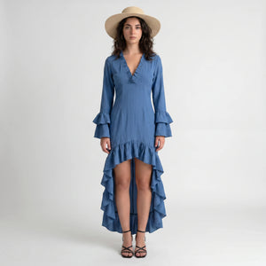 Ruffle High Low Dress WHD0605112-CJ-251201