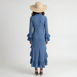 Ruffle High Low Dress WHD0605112-CJ-251201