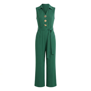 Belted Wide Leg Jumpsuit WHD0605113-S-2603162