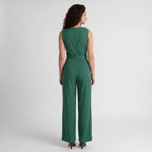 Draped Belted Wide Leg Jumpsuit WHD0605115-S-2603160