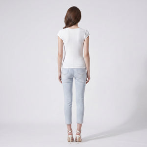 Off-Shoulder Keyhole Top WHD0605126-S-251283