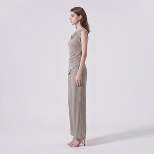 Cowl Neck Wide Leg Set WHD0605132-S-260313