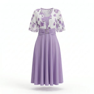 Floral Buckle Midi Dress WHD0605143-LF2546