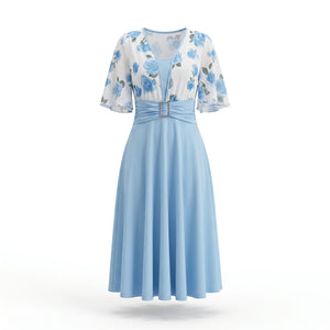 Floral Buckle Midi Dress WHD0605143-LF2546
