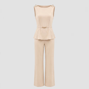 Ring Detail Wide Leg Set WHD0605146-LF2543