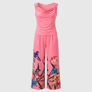 Floral Wide Leg Pants Set WHD0605147-LF2542
