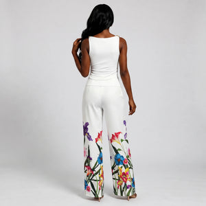 Floral Wide Leg Pants Set WHD0605147-LF2542