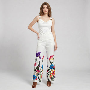 Floral Wide Leg Pants Set WHD0605147-LF2542