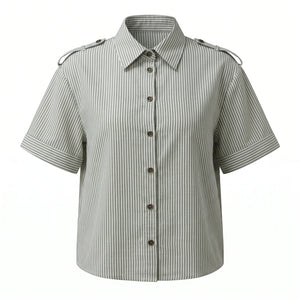 Striped Short Sleeve Shirt WHD0605154-S-250878