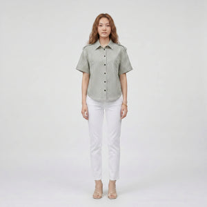 Striped Short Sleeve Shirt WHD0605154-S-250878