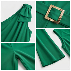 One-Shoulder Belted Jumpsuit WHD0605172-S-250226