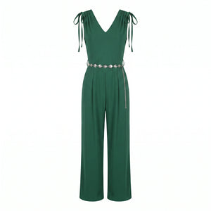 Tie-Shoulder Wide Leg Jumpsuit WHD0605175-S-250223